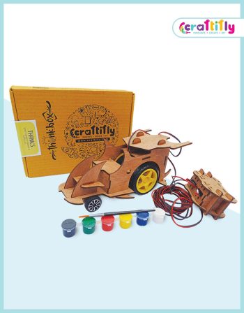 DIY Wooden Stem Kit Science Experiment Dragon Remote Car Model Kit