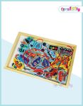 Jigsaw 3D Wooden Magnetic Vehicle Set Puzzle1