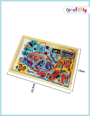 Jigsaw 3D Wooden Magnetic Vehicle Set Puzzle2