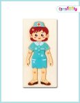 Nurse 3D Wooden Counting Puzzle