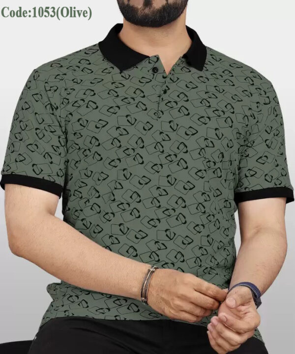 Code: 1053(Olive)- Premium China Polo |Mens Art Polo Shirt