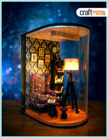 3D Miniature Shadow Light Box Oval Shape