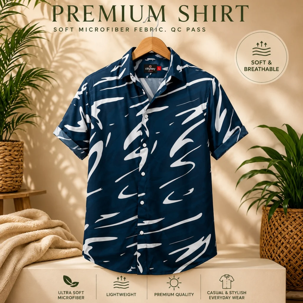 Premium Half Sleeve Printed Shirt For Men — SH-701