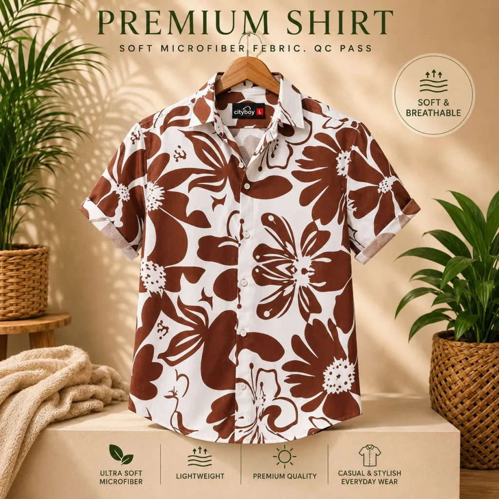 Premium Half Sleeve Printed Shirt For Men — SH-702