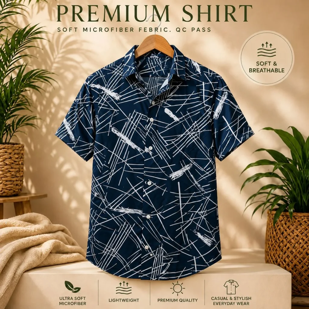 Premium Half Sleeve Printed Shirt For Men — SH-703