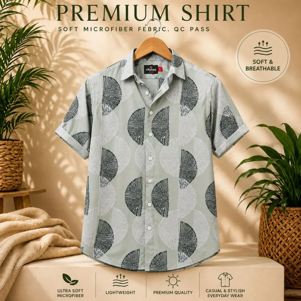 Premium Half Sleeve Printed Shirt For Men — SH-704
