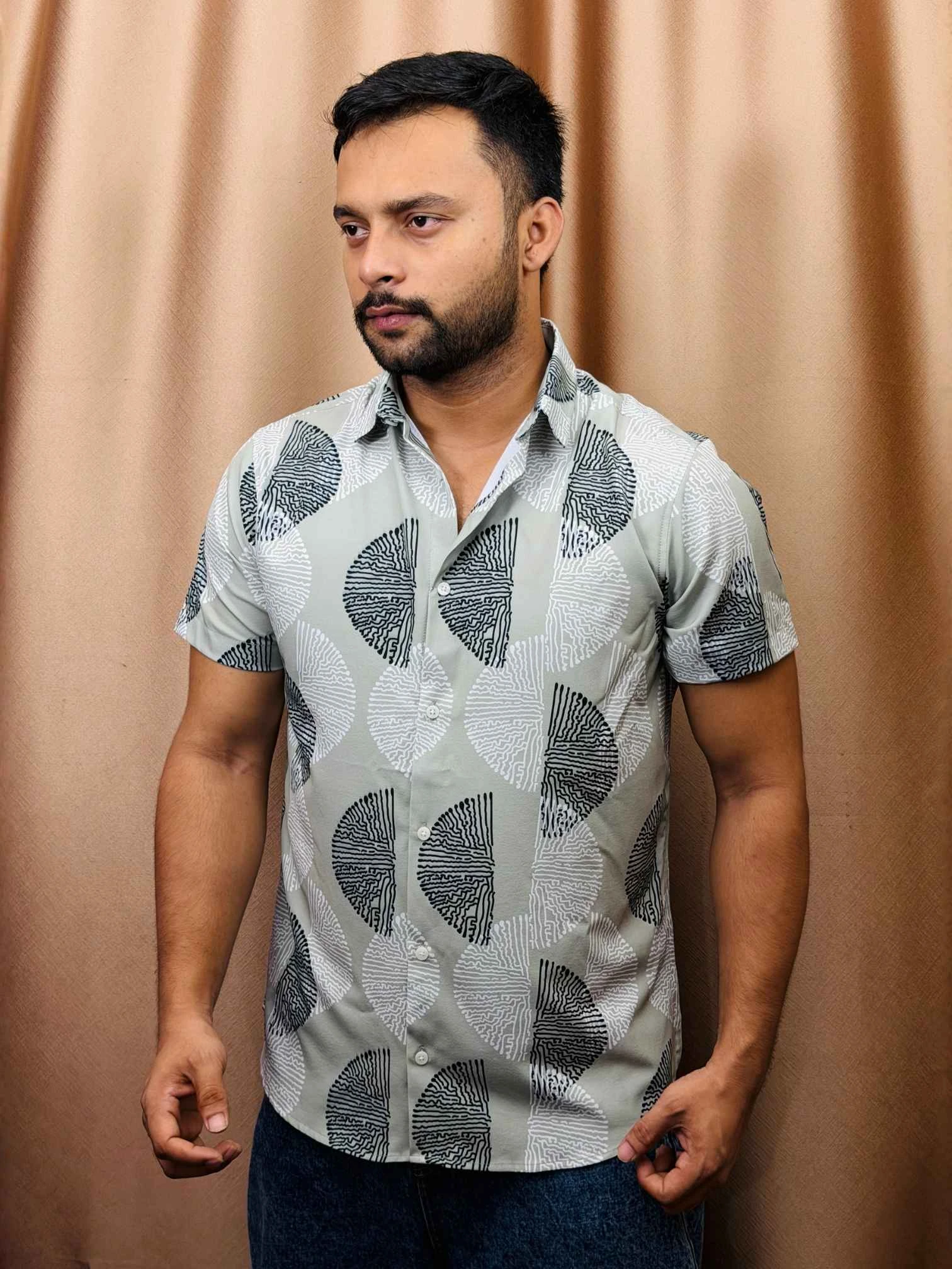 Premium Half Sleeve Printed Shirt For Men — SH-704 - Image 2
